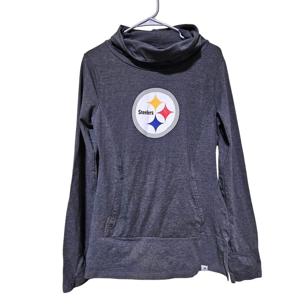 Pittsburgh Steelers NFL Majestic Women's Slouch Neck Pullover Size Medium
